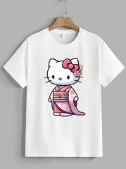 Hello Kitty Sanrio Kimono Japanese Theme T-shirt Graphic Apparel Unisex