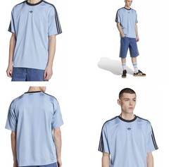 Adidas Jacquard Jersey Ash Blue Black Men’s Size Size Large JW5879