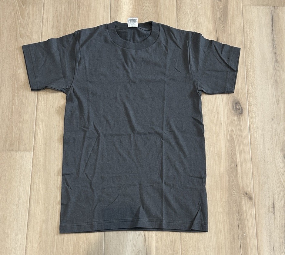 Shaka Active Men’s Short Sleeve Dark Gray Solid 100% Cotton TShirt Size Small