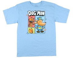 Dog Man T-Shirt Big Boys’ Petey and Dog Man Short Sleeve Graphic Top