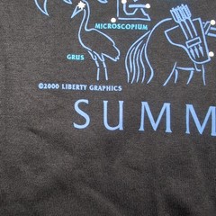 Vtg Y2K Discovery Channel Shirt Mens XL Double Sided Constellations Glows N Dark