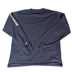 Champion BYU Cougars Long Sleeve Shirt Navy Blue Graphic Tee Mens L