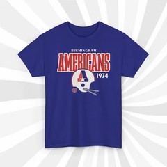Birmingham Americans 1974 WFL Vintage Football Helmet T-Shirt