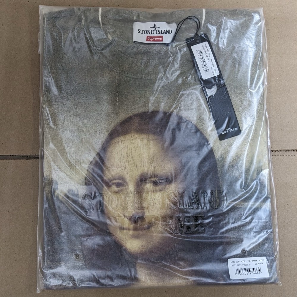 SS22 SUPREME STONE ISLAND MONA LISA S/S Top Tee Shirt Multicolor L Large 2022