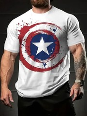 Captain America Shield Superehero Fan Gift Captain America Tshirt Men Women
