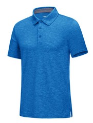 Men’s Short Sleeve Polo Golf Shirts 3-Button Moisture Wicking Athletic T-Shirts
