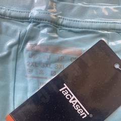 TacVasen Cotton Soft T Shirt Crew Neck Short Sleeve Light Lake Blue 2XL