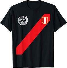 NEW LIMITED Peruvian Flag Escudo Retro Soccer Inspired Peru Best T-Shirt S-3XL