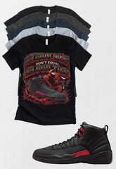 Shirt to match Jordan 12 Bloodline Matching Tee Streetwear