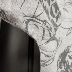Marvel Superhero Characters All Over Print Faces T-Shirt Gray Size Small Tee AOP