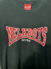 Nelk Boys Full Send T-Shirt Size Medium Dark Green/Red Colorway Simple Logo HTF