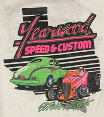 Vintage 1980s Yearwood Speed & Custom Hot Rod Car Men’s XL T-Shirt El Paso Texas