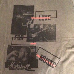 Marshall Amplification Logo T-Shirt Women Live For Music M Band Music Grunge