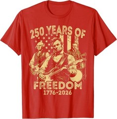 Abraham Lincoln Playing Guitar 4th July 250th Anniversary T-Shirt