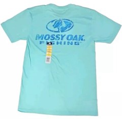 New Mossy Oak Fishing T-Shirt Outdoors Sportsman Celadon Men’s Size M 38-40