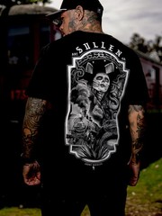 Sullen Men’s Rosales Short Sleeve Premium T-shirt Tattoo Day of Dead Train Tee