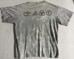 Size M – Vintage Liquid Blue Led-Zeppelin IV Shirt Man with Sticks Tie Dye Grey