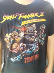 Remake Street Fighter II Zombie Rare Design Black T shirt Heavy Cotton NH25531