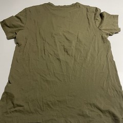 Allsaints Shirt Mens XL Light Olive Short Sleeve Goat Skull Casual 42″ Chest