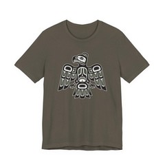 Indigenous Red & Black Eagle T-Shirt | Pacific Northwest Formline Art Tee