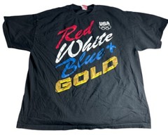 Olympics Team Apparel T-Shirt “Red White Blue And Gold” Size 2XL