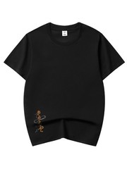Niepce Japanese Streetwear Embroidery T-shirt Rich Tiger Graphic Tee for Men