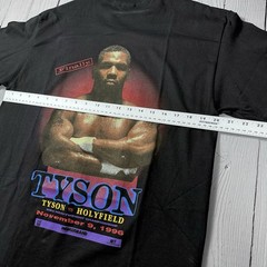 Vintage 1993 Mike Tyson Vs Holyfield Promo Tee MGM Tag Large Made In USA