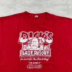Vintage Dick’s Last Resort Shirt Size XL Red Chicago Funny Mean