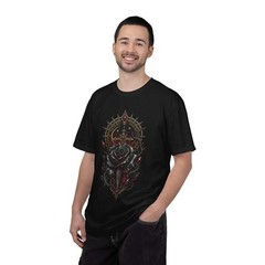 Obsidian Crystal Rose Dagger T-Shirt Graphic