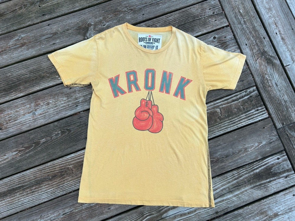 Roots Of Fight Bloodlines Lennox Lewis KRONK Boxing T Shirt Faded Medium Mens