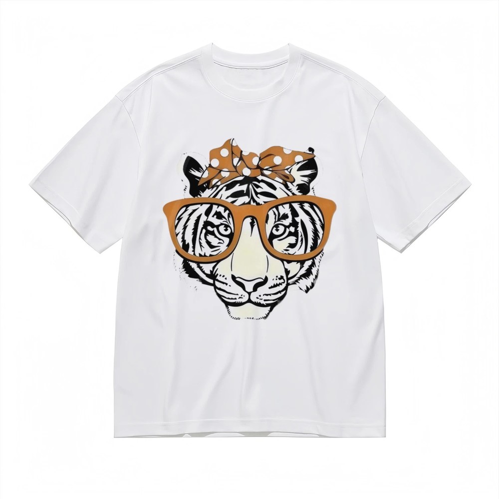 Women’s Trend Slight Stretch Classic T-Shirt Animal Eye Graphic Printed Tee