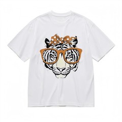 Women’s Trend Slight Stretch Classic T-Shirt Animal Eye Graphic Printed Tee