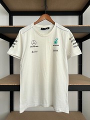 Mercedes Benz AMG Petronas Racing F1 White T-shirt Sz M