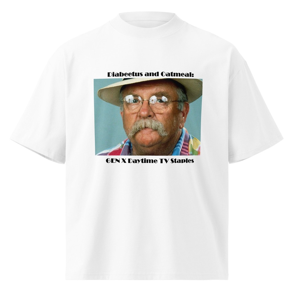 Unisex organic oversized high neck t-shirt