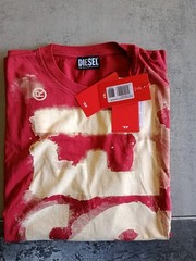 DIESEL T SHIRT MEN COL.RED Mod Oasub_440-sT JUST-E-16 T-SHIRT EURO 47.00
