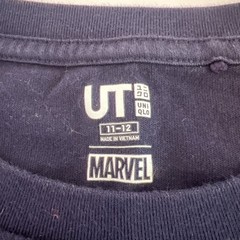 UNIQLO Marvel Spider-Man Avengers Infinity War Graphic Tee Kids 11-12 Black