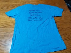 Shawshank Redemption Shawshank Hustle Marathon T Shirt Mansfield Ohio Sz XL Blue