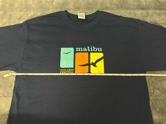 Vintage 2009 Malibu Arts Festival T-Shirt Navy Blue Gildan Large