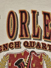 Vtg 90s New Orleans French Quarter T Shirt XL Hanes Beefy Birthplace of Jazz USA
