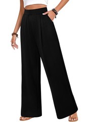 Wide Leg Pants Woman Ladies Casual Loose Cozy Palazzo Pants Comfy High Waiste…