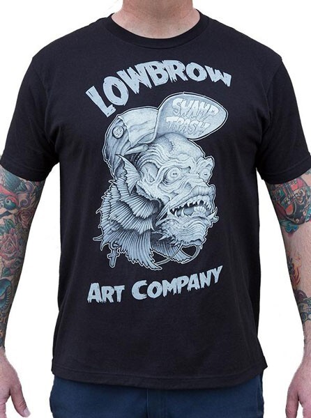 NEW Men’s Black Market Art Lowbrow Swamp Monster Trash Tattoo T-Shirt