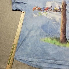 VTG AOP The Mountain T-Shirt Tie Dye Birds on Tree Branch Unisex Adult Size 2XL