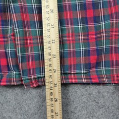 Vintage Selkirk Shirt Mens Small Red 70s 80s Button Up Plaid Woven Flannel USA