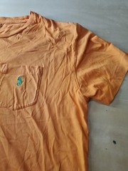 Vtg Polo Ralph Lauren Embroidered Logo T Shirt Apricot Pocket Short Sleeve Med