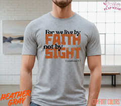 Unisex For We Live By Faith T-Shirt, Men T shirt,Women T shirt Gift ReligionTop