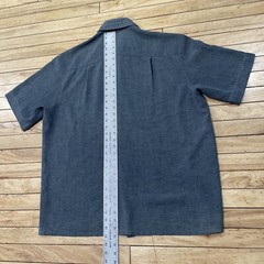 NEW STYLE Guayabera Shirt Men XL Gray Stitch Striped Cubano Beach Resort XL 50″