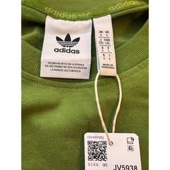 Mens L ADIDAS ORIGINALS logo ESSENTIALS TREFOIL T TEE SHIRT Olive GREEN JV5938