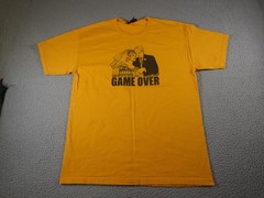 Game Over Wedding Shirt Mens Large Yellow Funny Graphic Carbon Tee Novelty