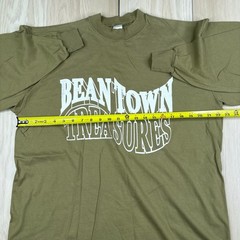 Russell Athletic Mens Khaki Green High Cotton Long Sleeve Graphic T-Shirt 2XL