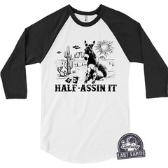 Half-Assin It T-Shirt Funny Donkey Shirt Half-Ass Joke Tshirt Lazy Guy Gift Tee